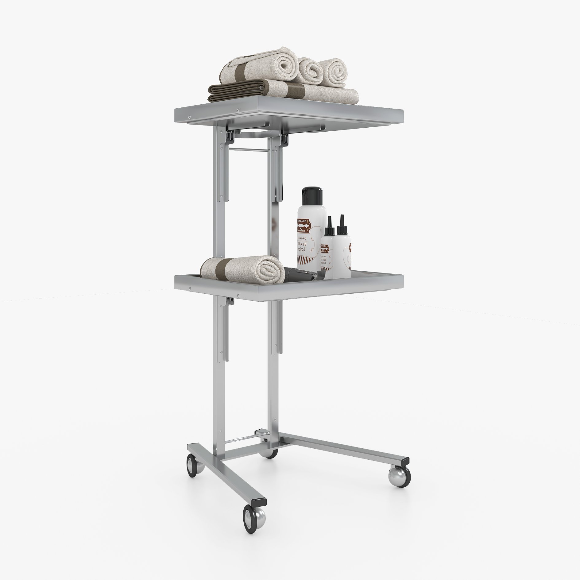 Yiree Factory sell spa beauty shop wheels design steel movable medical tool bar hair salon trolley cart for storage