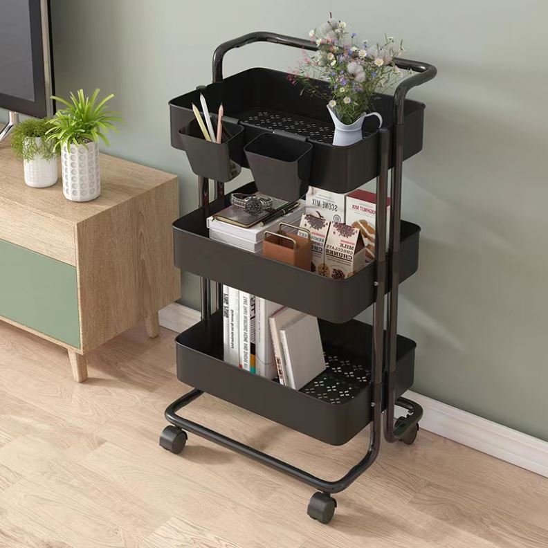 Beauty Salon Makeup Aluminum Cosmetics Storage Eyelash Trolley Rolling Wheels With Trays And Drawer