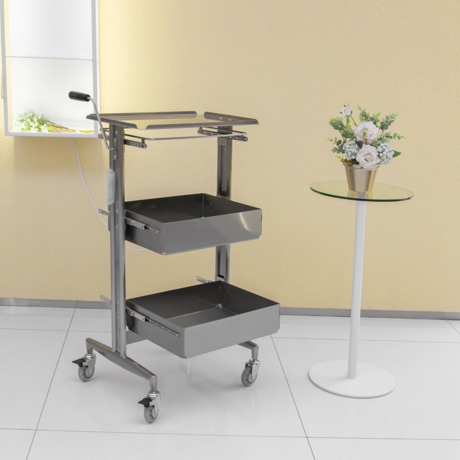 Many Colors Available Premium Salon Furniture Stainless Steel Salon Rolling Trolley For Wholesale