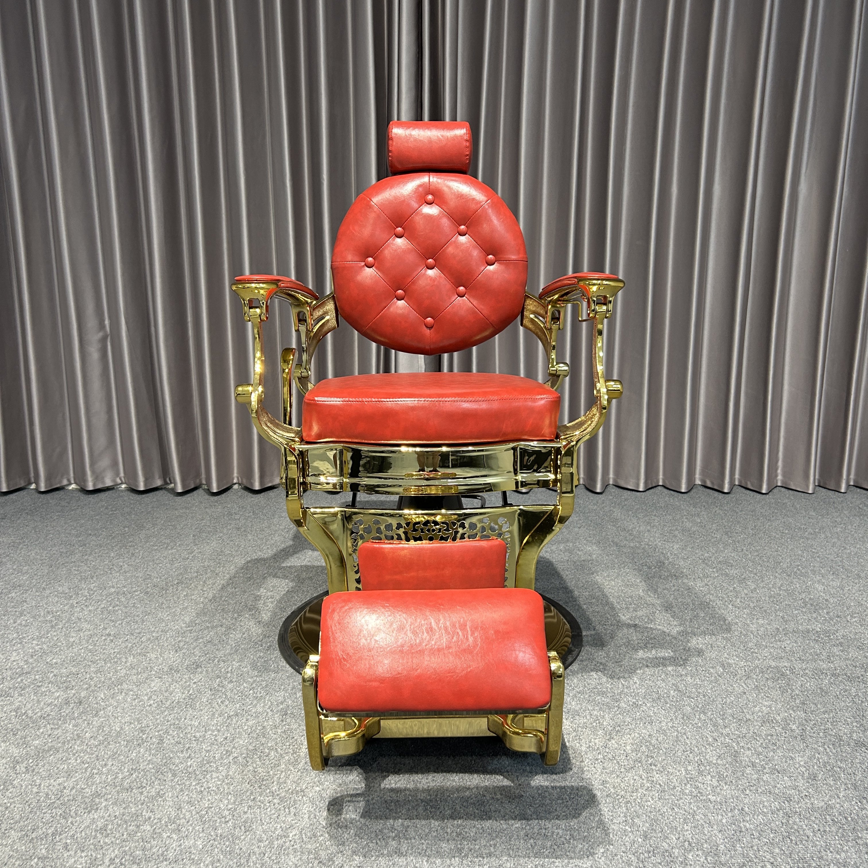Wholesale Luxury Gold Salon Chair for Hair and Barber Shops Hot Modern Furniture with Leather Metal Material Cheap Wholesale