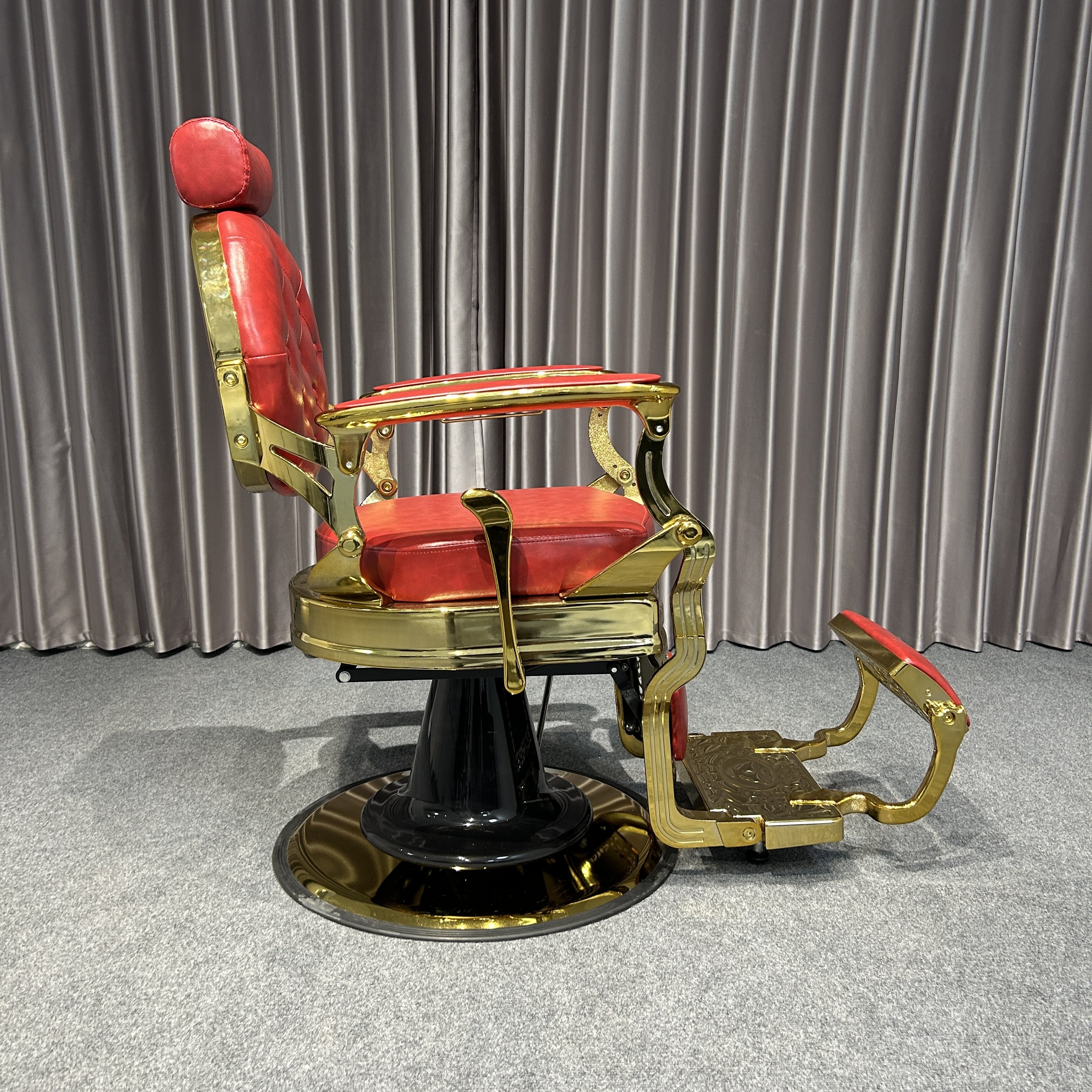Wholesale Luxury Gold Salon Chair for Hair and Barber Shops Hot Modern Furniture with Leather Metal Material Cheap Wholesale