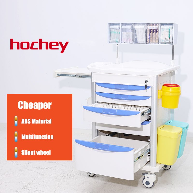 Humanized design, diversified functions, and maximum capacity ABS Emergency Trolley Medication Cart