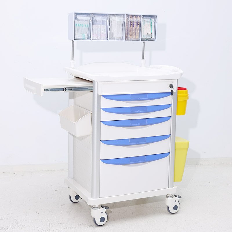 Humanized design, diversified functions, and maximum capacity ABS Emergency Trolley Medication Cart