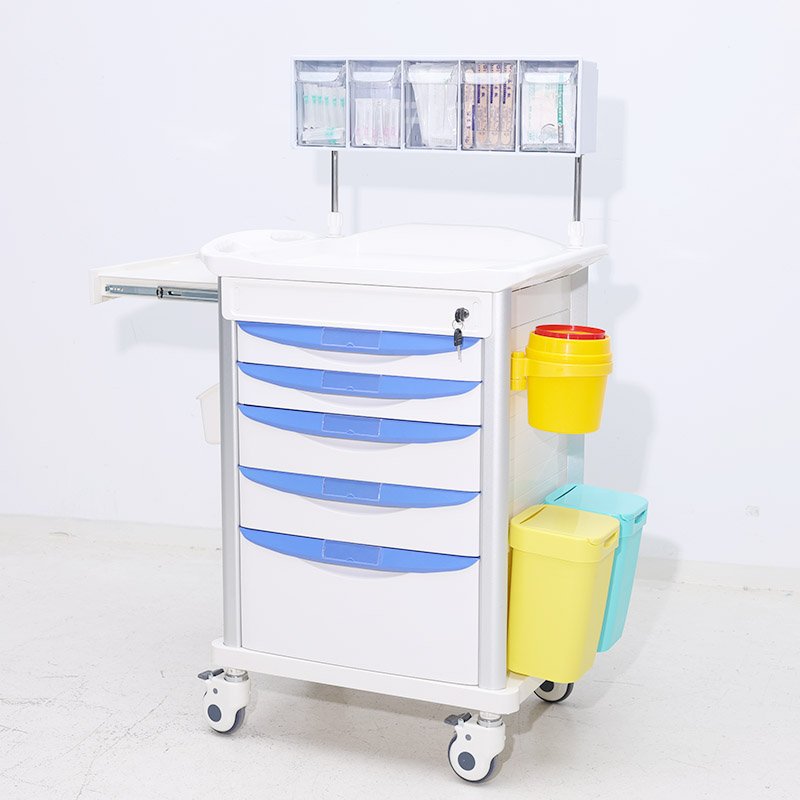 Humanized design, diversified functions, and maximum capacity ABS Emergency Trolley Medication Cart