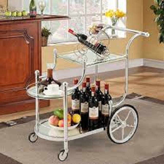 Modern Design Style Wooden Trolley Hot Selling Home and Hotel Food Serving Trolley with Good Quality for Suppliers