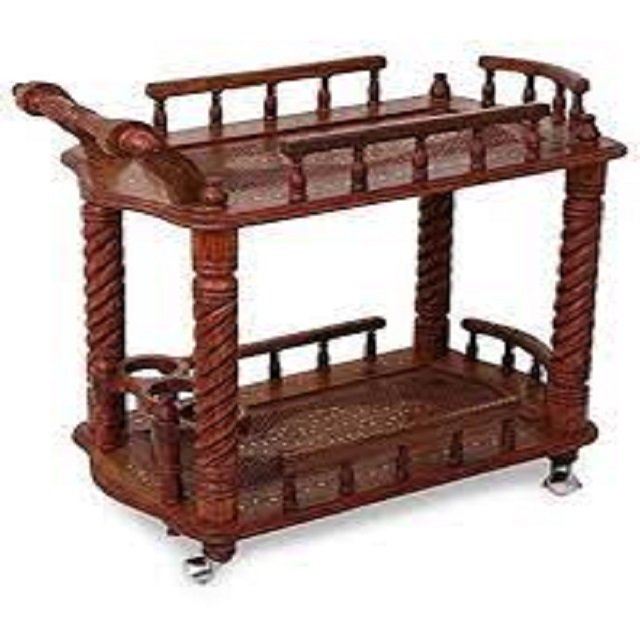 Modern Design Style Wooden Trolley Hot Selling Home and Hotel Food Serving Trolley with Good Quality for Suppliers