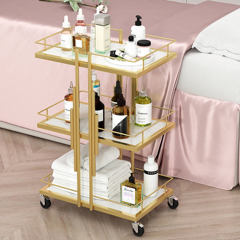 Nordic metal frame layer tools, car hairdressing equipment set, furniture, beauty salon trolley