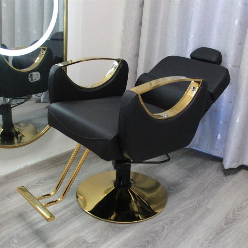 2024 Wholesale Hair Salon Chair Barber Chair Shaving Lift Rotary Ironing and Dyeing Hair Cutting Chair Can Be Placed Upside Down