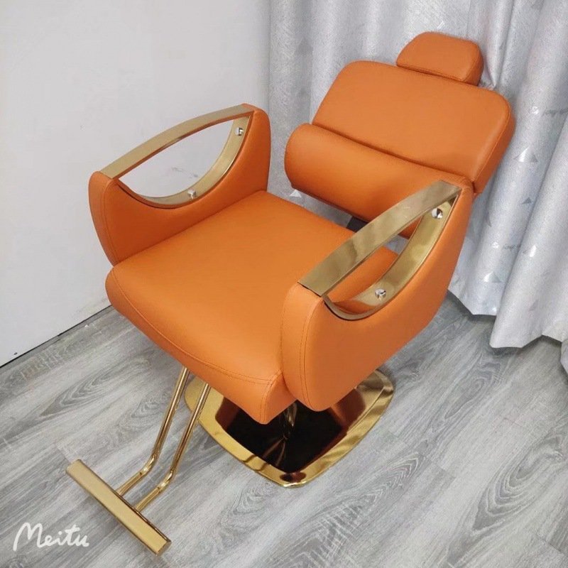 2024 Wholesale Hair Salon Chair Barber Chair Shaving Lift Rotary Ironing and Dyeing Hair Cutting Chair Can Be Placed Upside Down