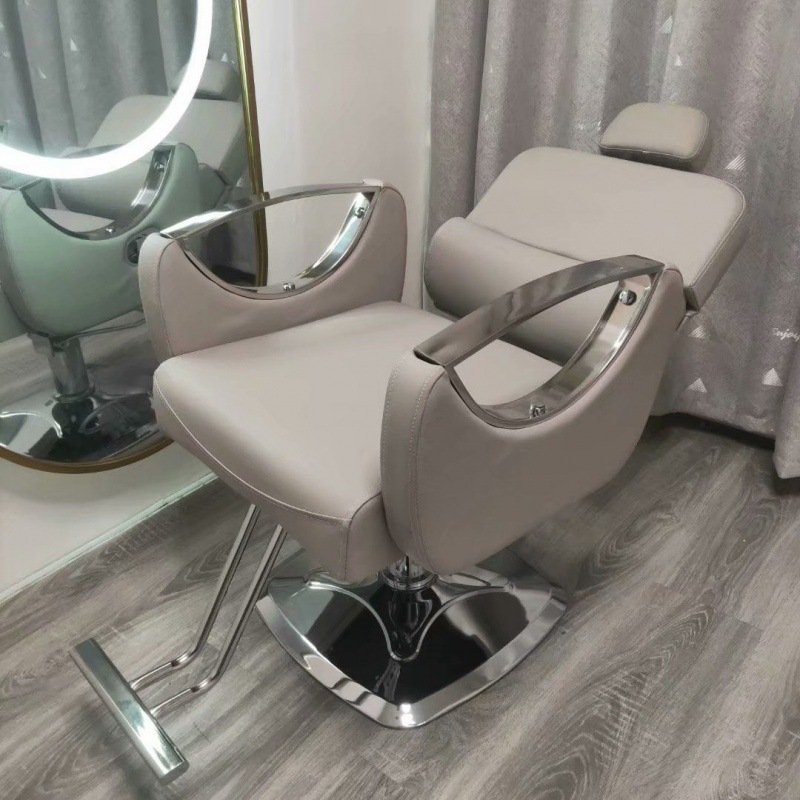2024 Wholesale Hair Salon Chair Barber Chair Shaving Lift Rotary Ironing and Dyeing Hair Cutting Chair Can Be Placed Upside Down