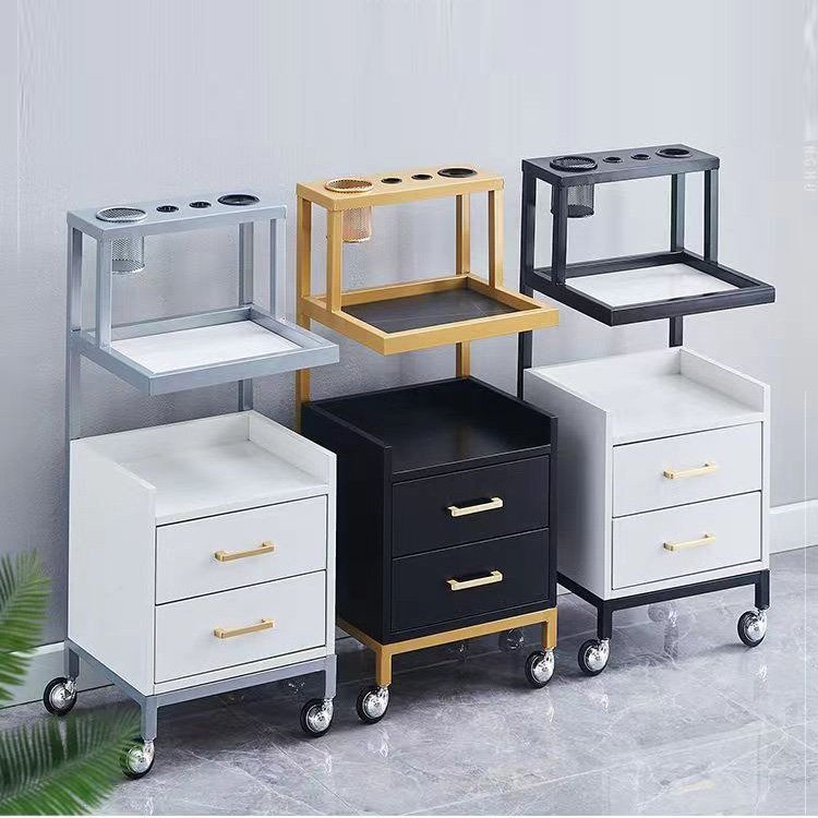 Utility Cart High end Hairdressing Beauty hair mobile salon trolley cart Professional Tool Hair Dryer Storage cabinet Rack