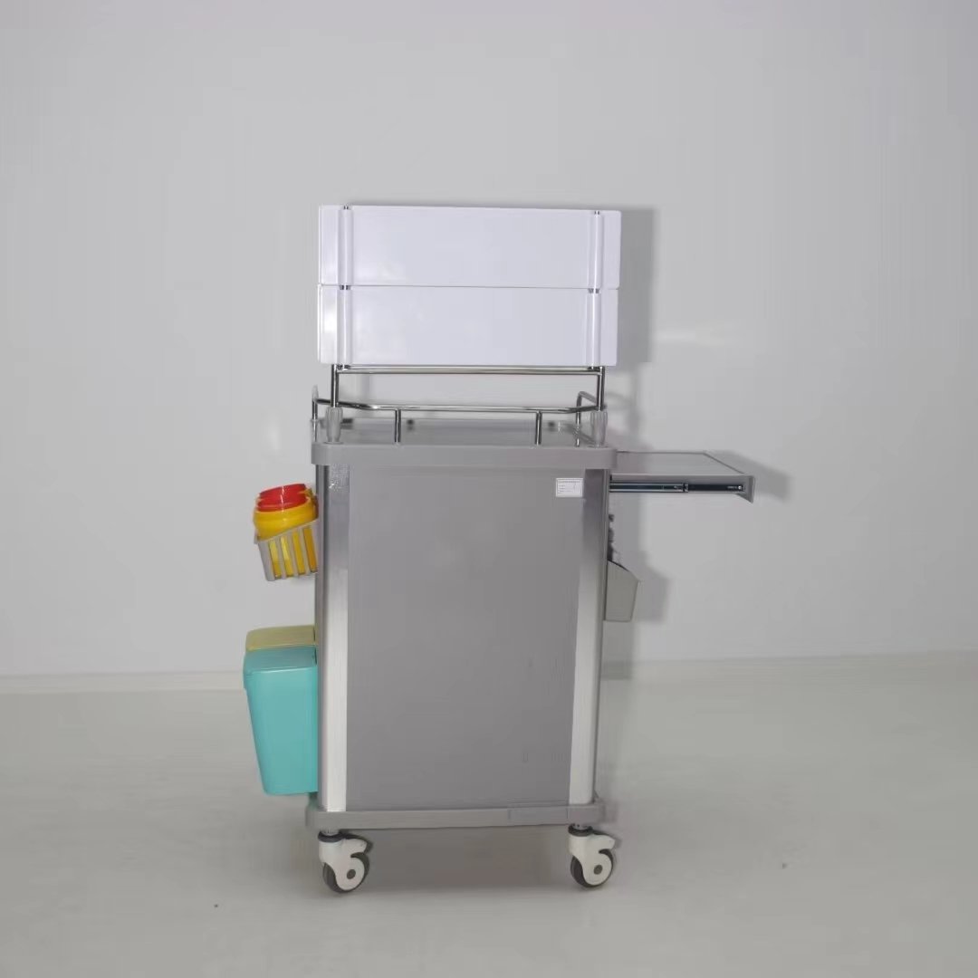 Hot Selling ABS Plastic Anesthesia Cart Used In Hospital Durable And Easy To Move Anesthesia Trolley Cheap Medical Trolley
