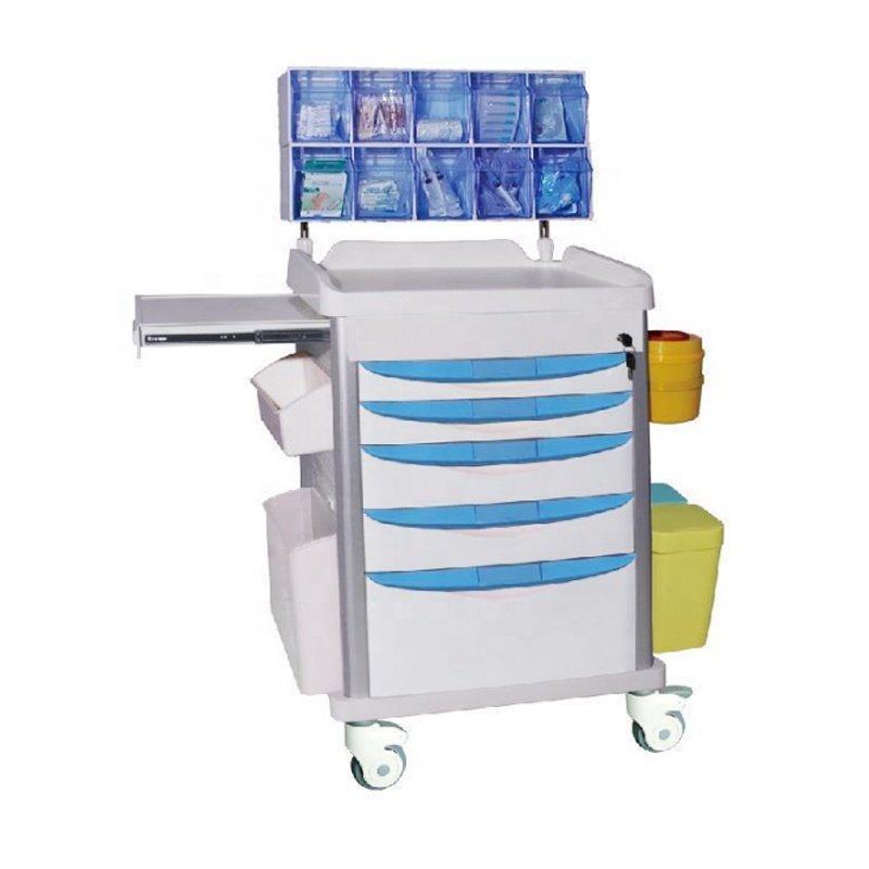 Hot Selling ABS Plastic Anesthesia Cart Used In Hospital Durable And Easy To Move Anesthesia Trolley Cheap Medical Trolley