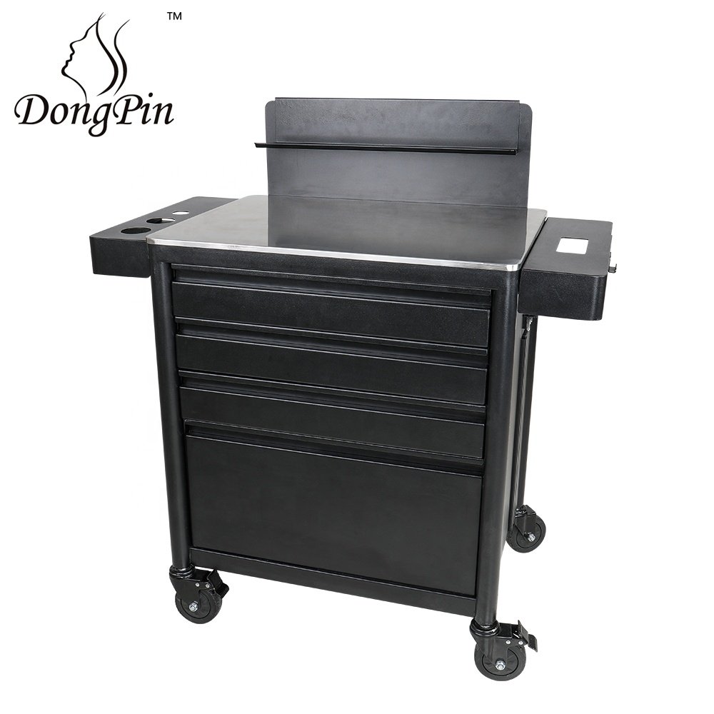 Dongpin iron tattoo kits equipment workstation trolley tattoo ink with cabinet