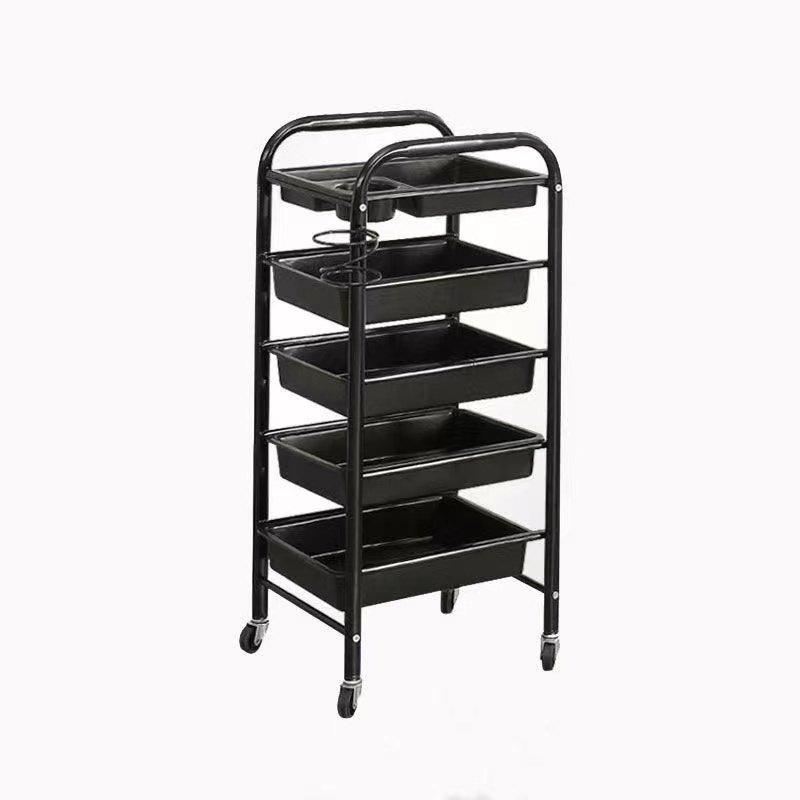 Wholesale Hairdressing Tool Salon Trolley Hair Coloring Storage Cart With Wheel Hair Dryer Holder With Drawers