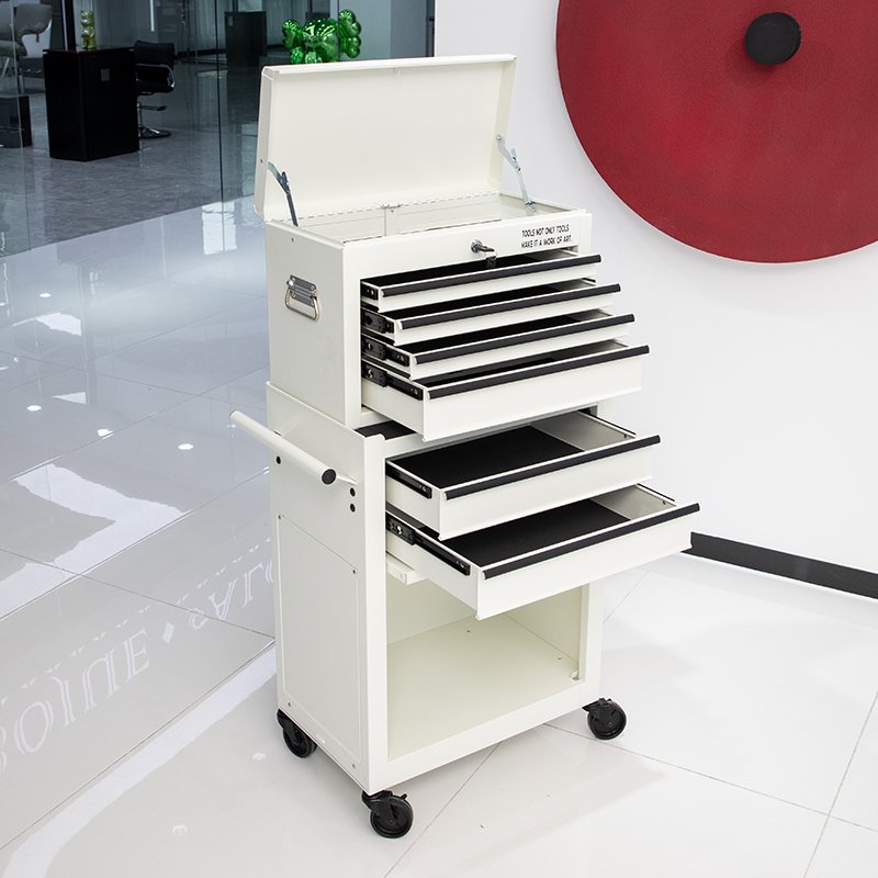 Stainless steel barber shop hairdressing cabinet barber tool box cabinet hair extension trolley extension holder