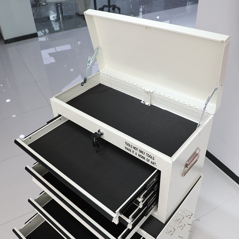 Stainless steel barber shop hairdressing cabinet barber tool box cabinet hair extension trolley extension holder