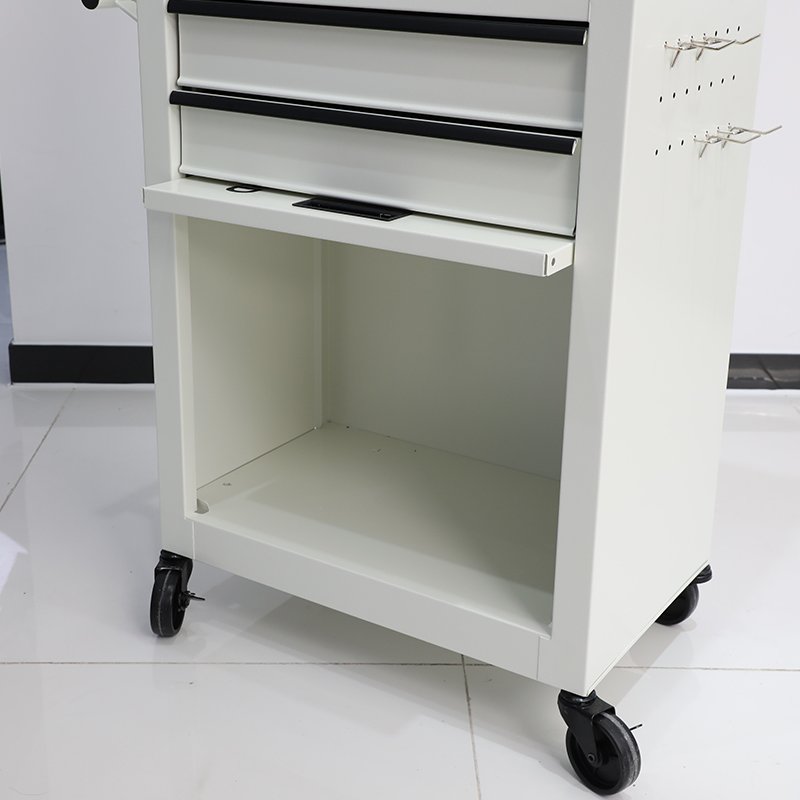 Stainless steel barber shop hairdressing cabinet barber tool box cabinet hair extension trolley extension holder