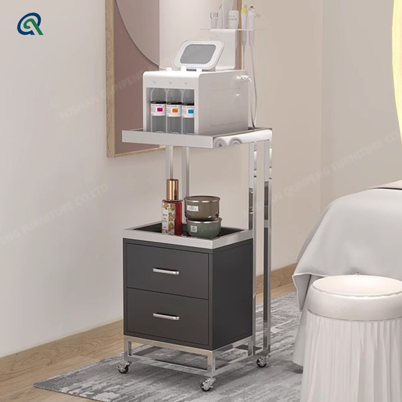 Qunpeng Table-top Beauty Instrument Beauty Salon Special Trolley Bubble Pedestal Support Moving Tool Rack