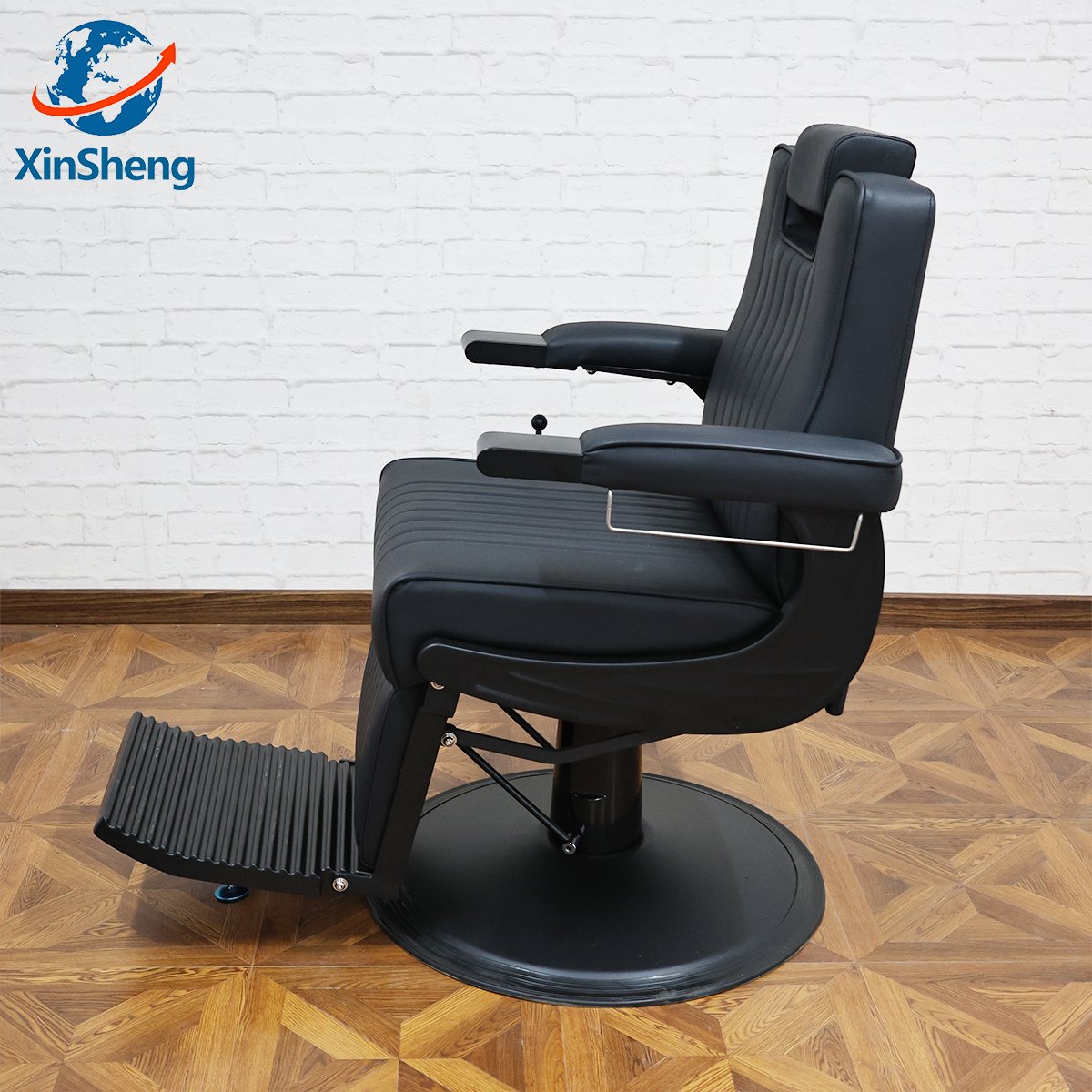 Modern salon barber chair beauty chair stainless steel leather hair cutting styling chair hair salon furniture
