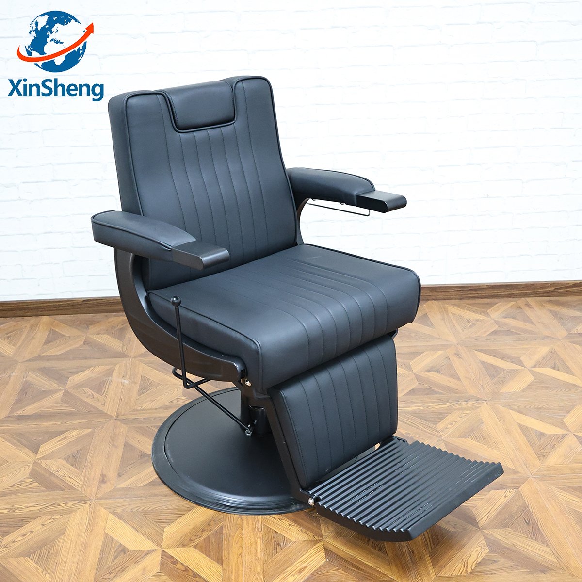 Modern salon barber chair beauty chair stainless steel leather hair cutting styling chair hair salon furniture