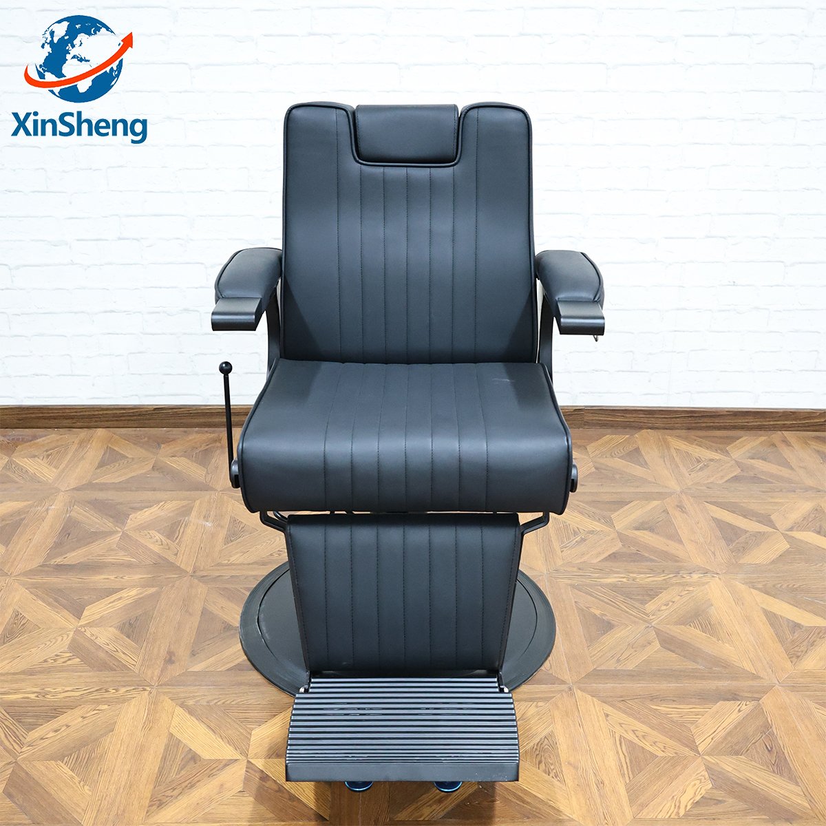 Modern salon barber chair beauty chair stainless steel leather hair cutting styling chair hair salon furniture