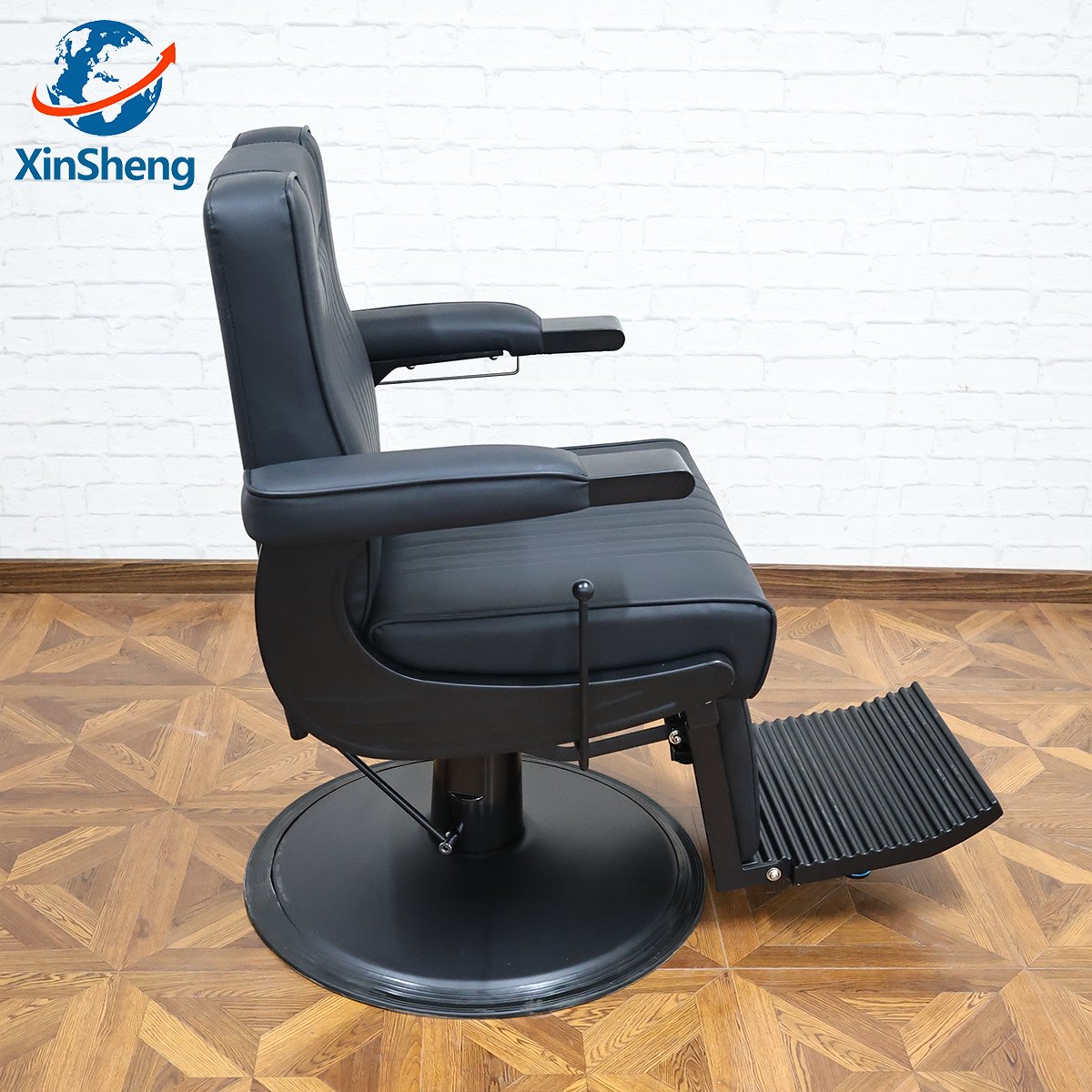 Modern salon barber chair beauty chair stainless steel leather hair cutting styling chair hair salon furniture
