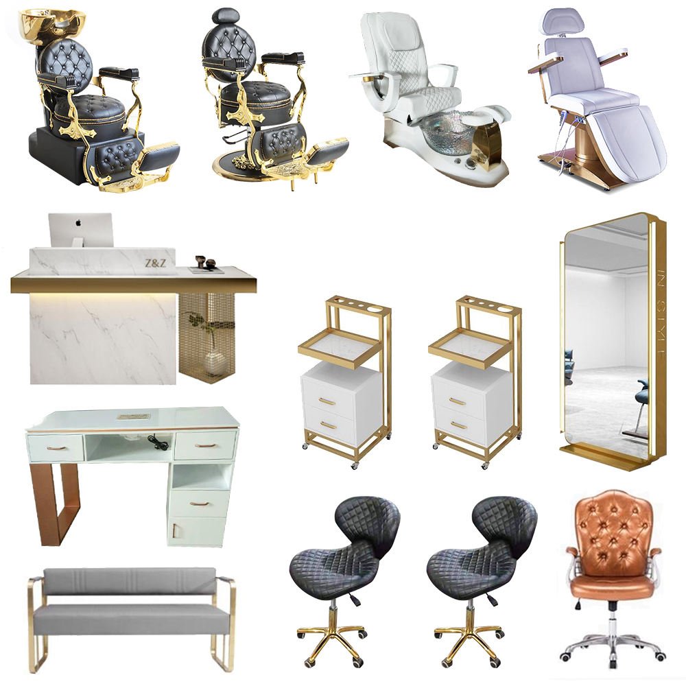 Luxury Beauty Salon Furniture Manicure Nail Set Spa Massage Nail Table Pedicure Chair And Manicure Table Set