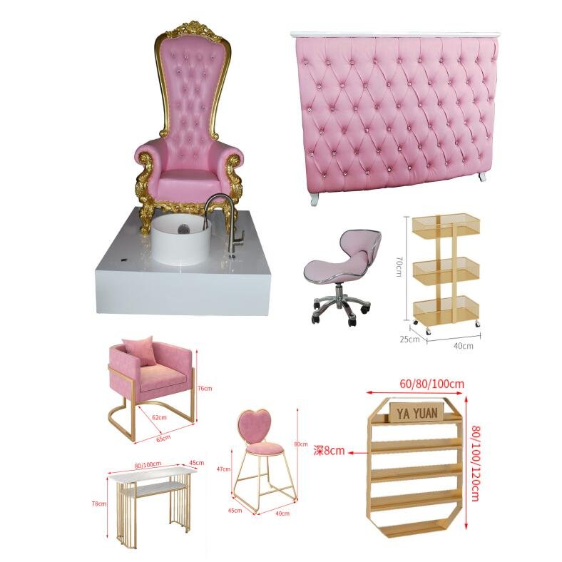 Luxury Beauty Salon Furniture Manicure Nail Set Spa Massage Nail Table Pedicure Chair And Manicure Table Set