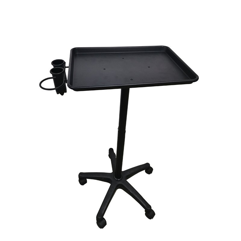 Salon Furniture Modern Adjustable Height Salon Working Trolleys Hair Salon Trolley Hairdressing Cart Tray with Wheels