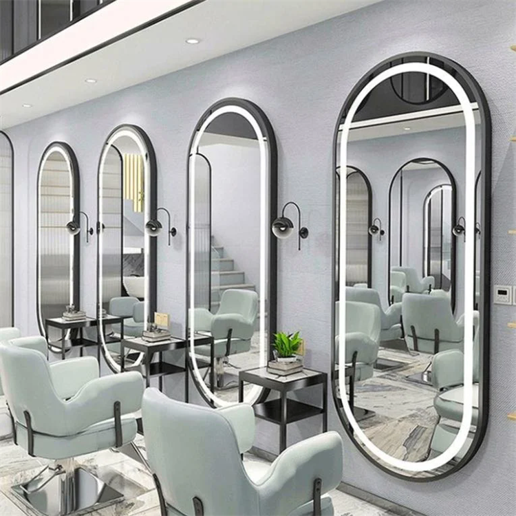 Modern Salon Furniture Mirror Station Used Barber Chairs Makeup Mirror Living Room Wholesale Barber Stations Makeup Mirror