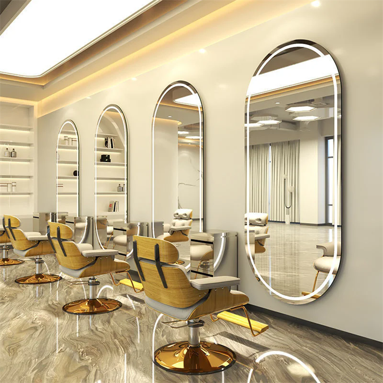 Modern Salon Furniture Mirror Station Used Barber Chairs Makeup Mirror Living Room Wholesale Barber Stations Makeup Mirror