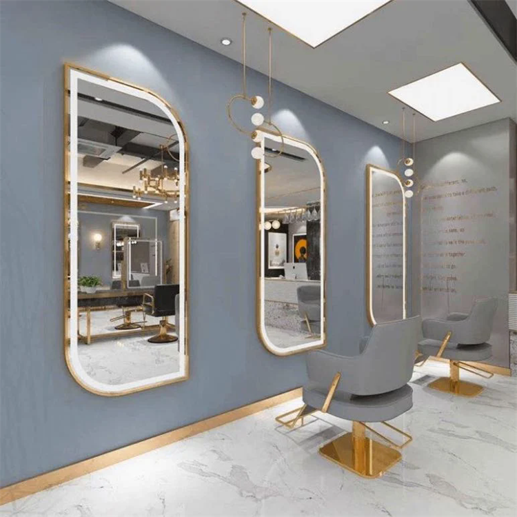 Modern Salon Furniture Mirror Station Used Barber Chairs Makeup Mirror Living Room Wholesale Barber Stations Makeup Mirror