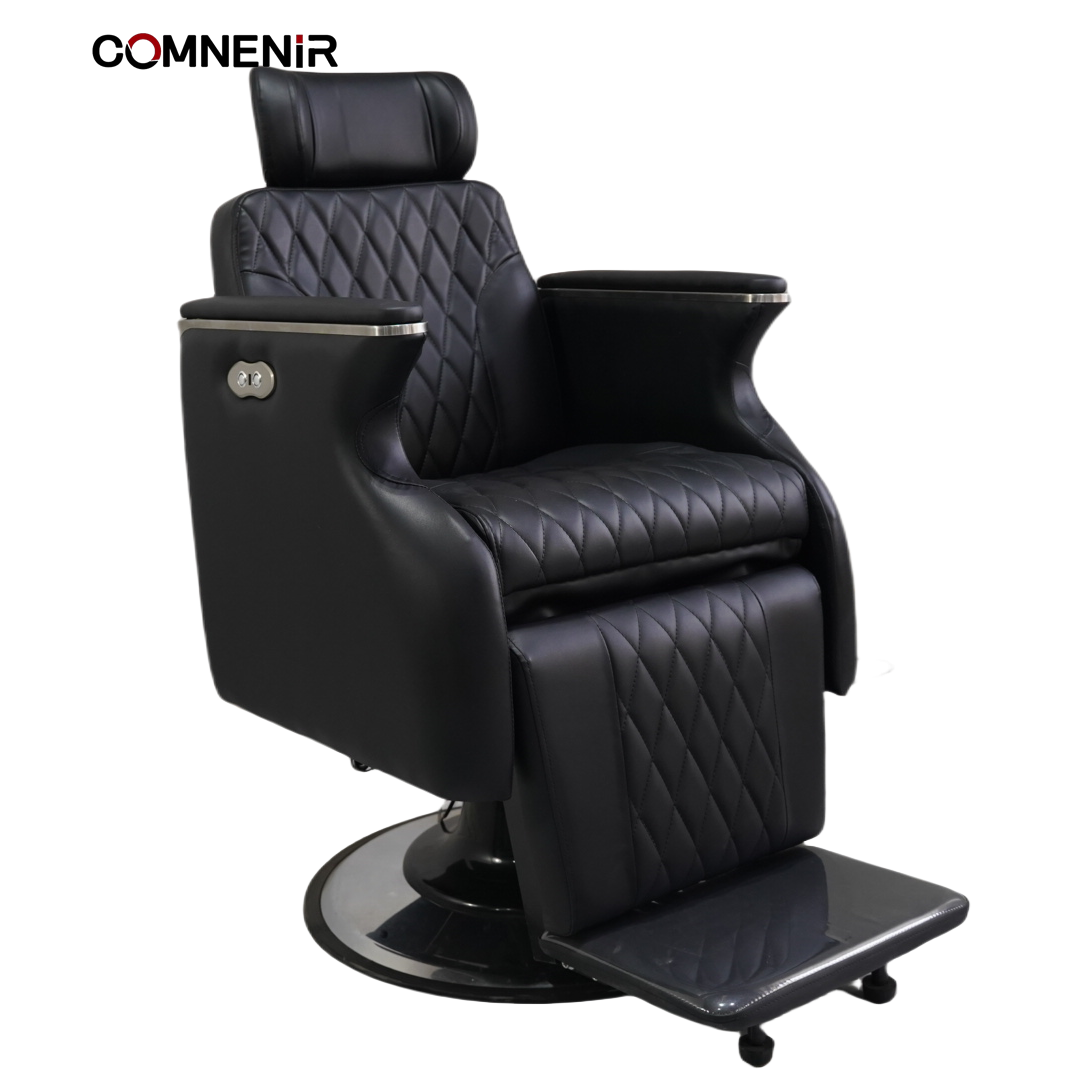 Modern White Adjustable Barber Chair for Hair Cutting Beauty Salon Pedicure Technician Furniture