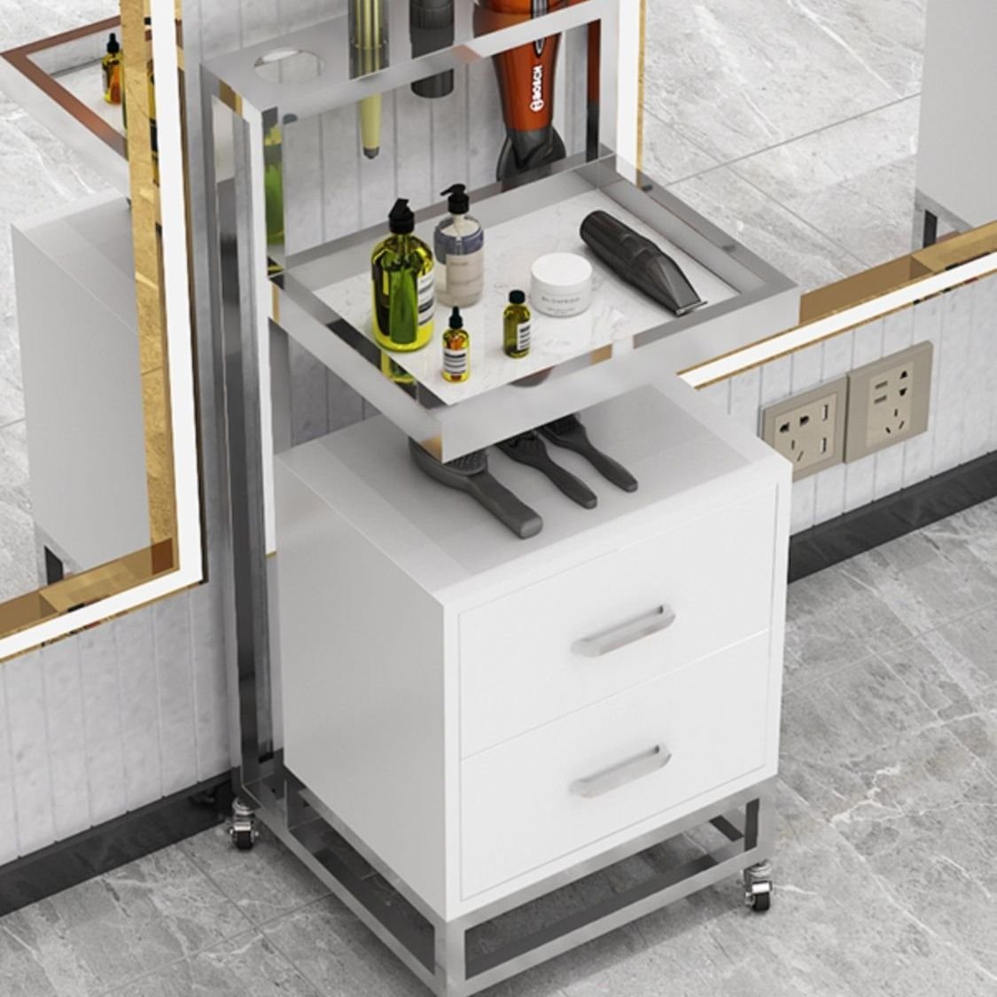 New Arrival High Gloss Salon Tool Car Hairdresser Beauty Trolley