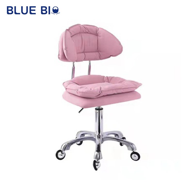 Comfortable Beauty Nail Salon Stylist Chair Hair Salon Stool Salon Furniture Adjustable Rotating Home Esports Blue Chair
