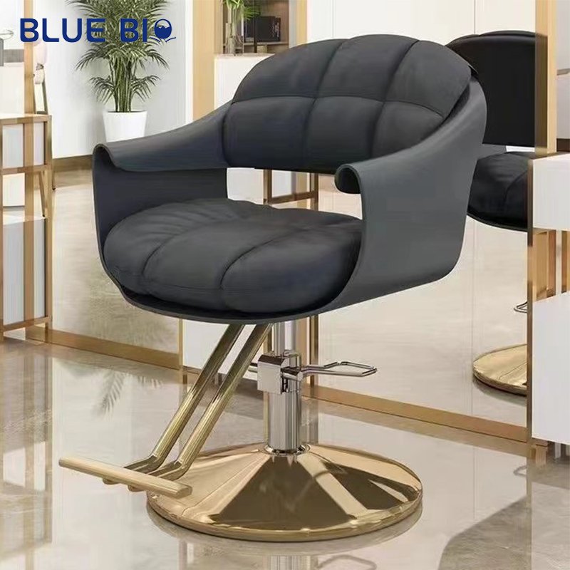 Comfortable Beauty Nail Salon Stylist Chair Hair Salon Stool Salon Furniture Adjustable Rotating Home Esports Blue Chair