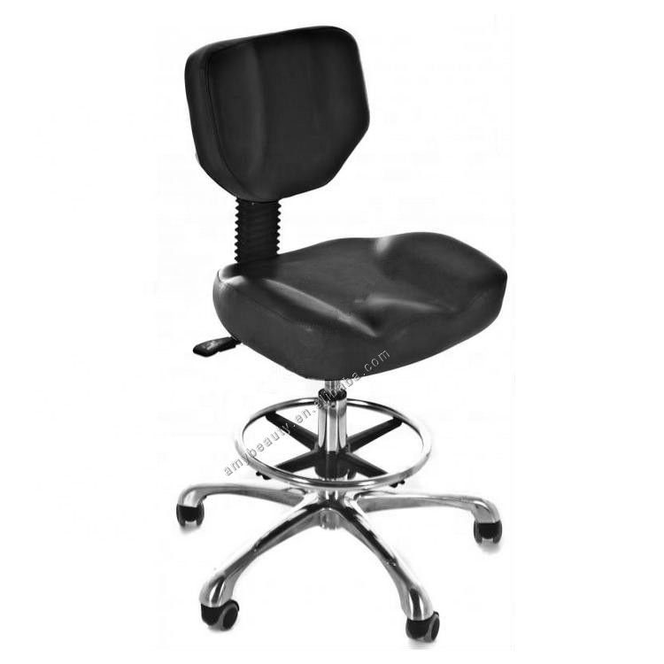 High Quality Beauty Salon Adjustable Styling Bar Saddle Chair Seat Stool With Backrest Master Chair