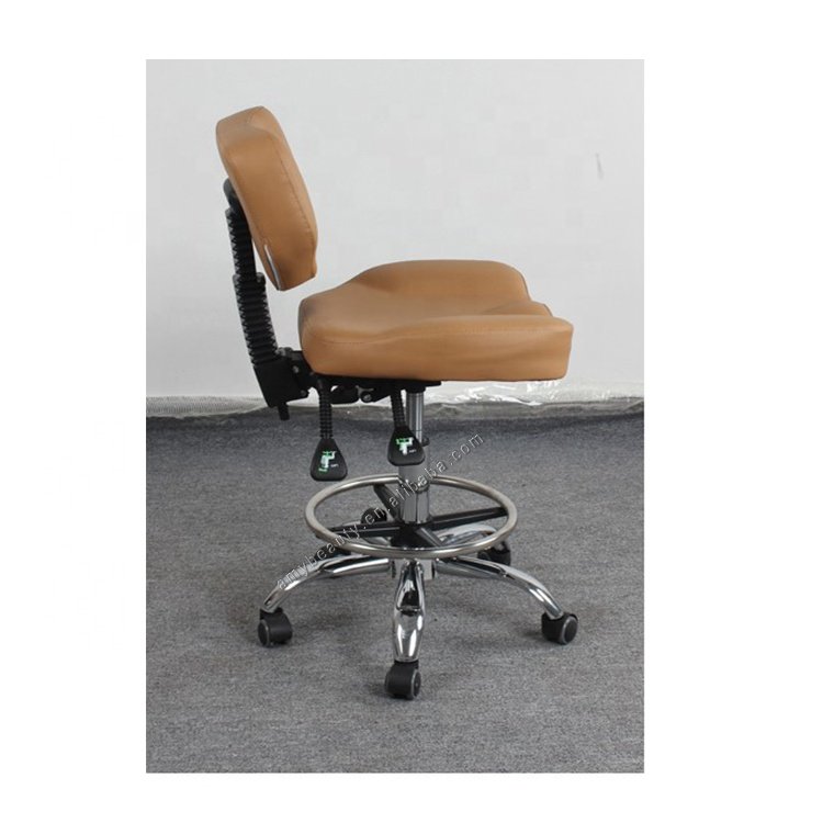 High Quality Beauty Salon Adjustable Styling Bar Saddle Chair Seat Stool With Backrest Master Chair
