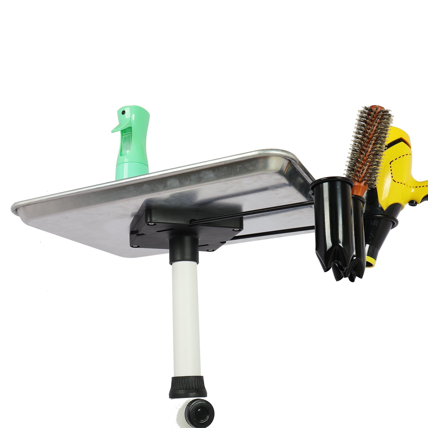 Premium Aluminum Salon Tray Cart Adjustable Height Storage Tray