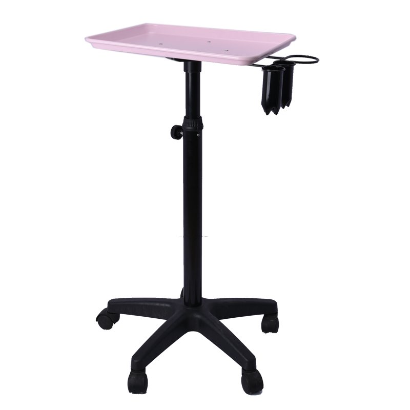 Premium Aluminum Salon Tray Cart Adjustable Height Storage Tray