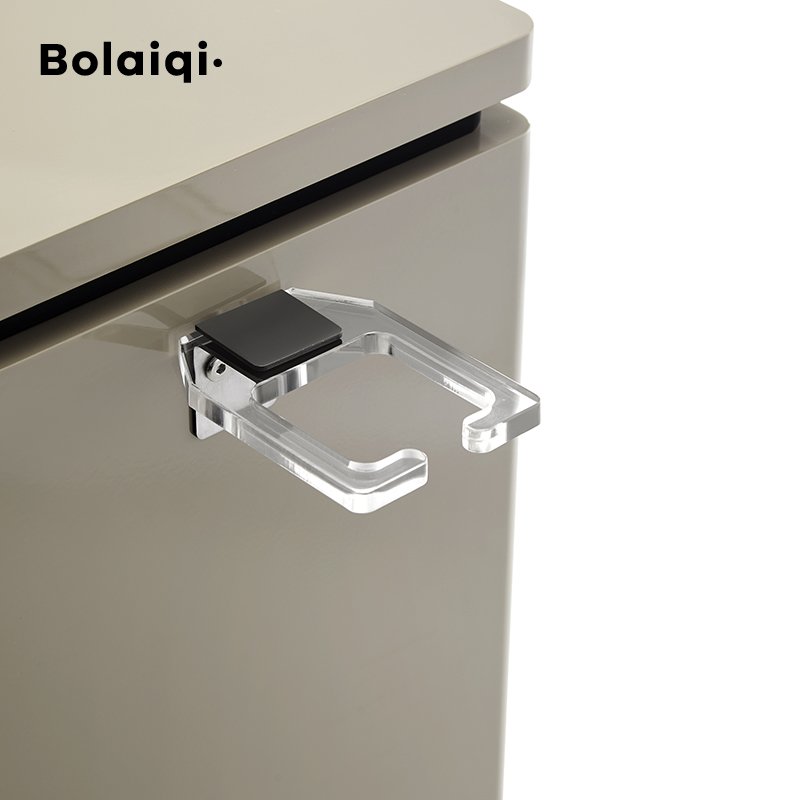 BOLAIQI wholesale hair salon tool storage cabinet grey wooden beauty salon cabinet with drawers