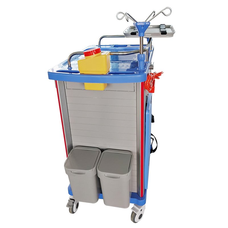 Hospital ABS Medical Emergency Trolley Crash Cart Medicine Trolley for Hospital use Utility Trolley