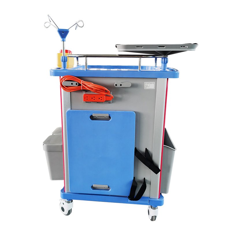 Hospital ABS Medical Emergency Trolley Crash Cart Medicine Trolley for Hospital use Utility Trolley