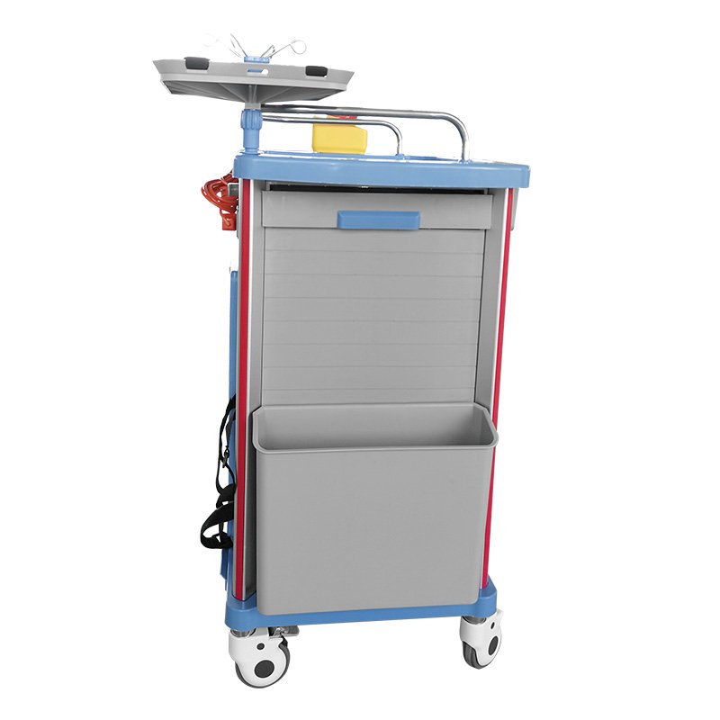 Hospital ABS Medical Emergency Trolley Crash Cart Medicine Trolley for Hospital use Utility Trolley