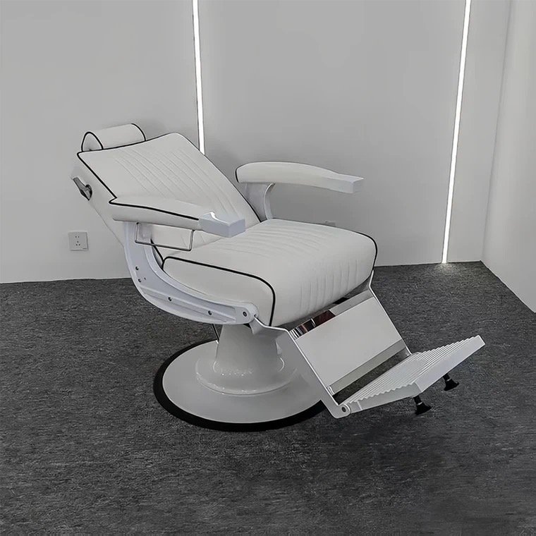 Hairdressing Salon Chair Commercial Furniture Barber Chair Hairdressing Beauty Salon Equipment Jincheng Wholesale White Modern
