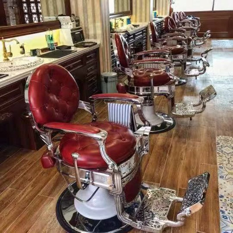 Variety of colors for salon barber shop retro barber chair high quality hydraulic pump comfortable and tiltable