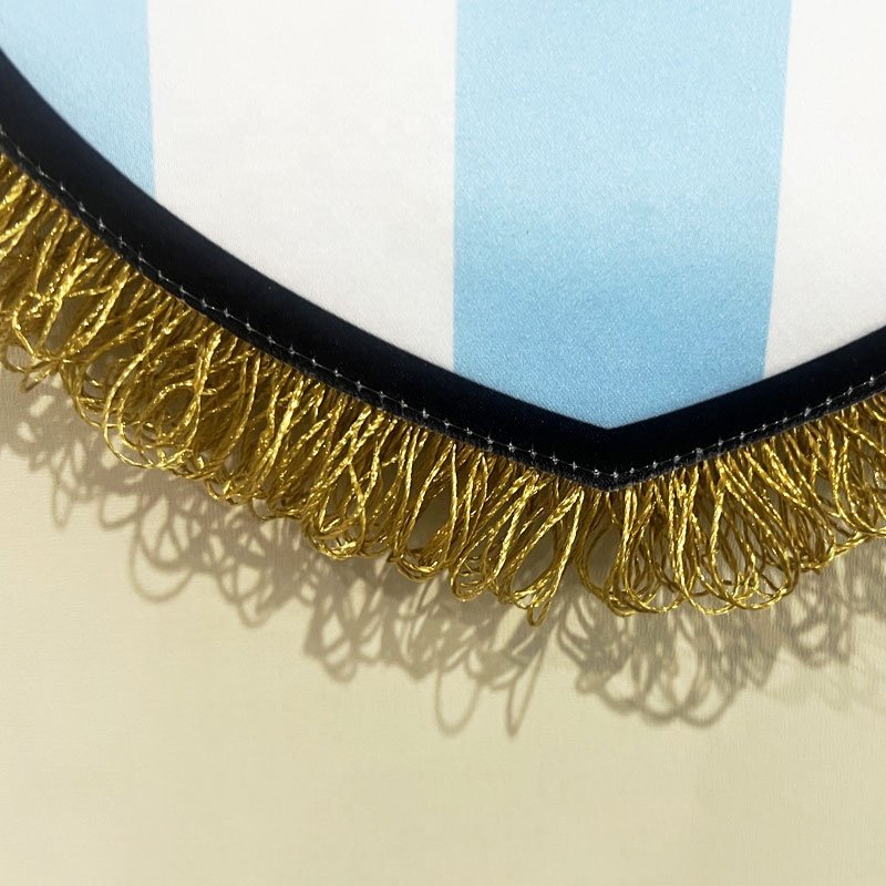 Custom Printing Football Mini Flag And Pennants With Fringe High Quality Mini Double Sided Football Soccer Club Exchange Flags