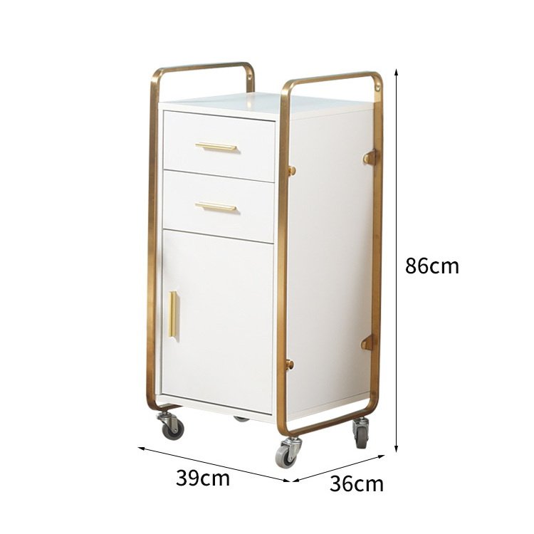 Diant Black Salon Trolley Plastic Hair Salon Trolley With Drawer Storage Tray Cart Home Spa Hairdressing Trolley