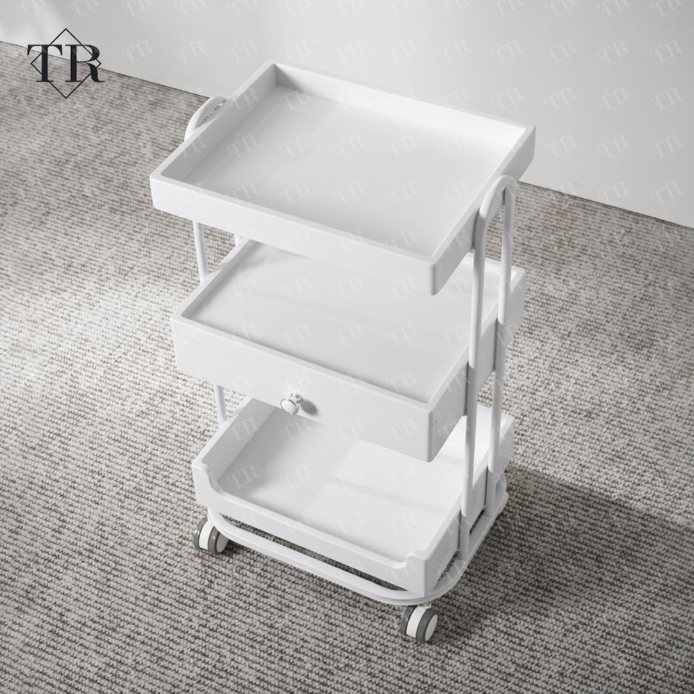 Turri Multifunction Beauty Salon Equipment Salon Trolley With Drawers Steel Salon Trolley For Barber Shop Spa Trolley Cart